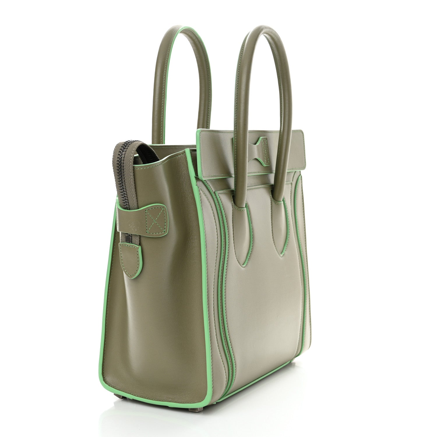 Celine Satin Calfskin Micro Debossed Luggage Light Khaki 3 of 9