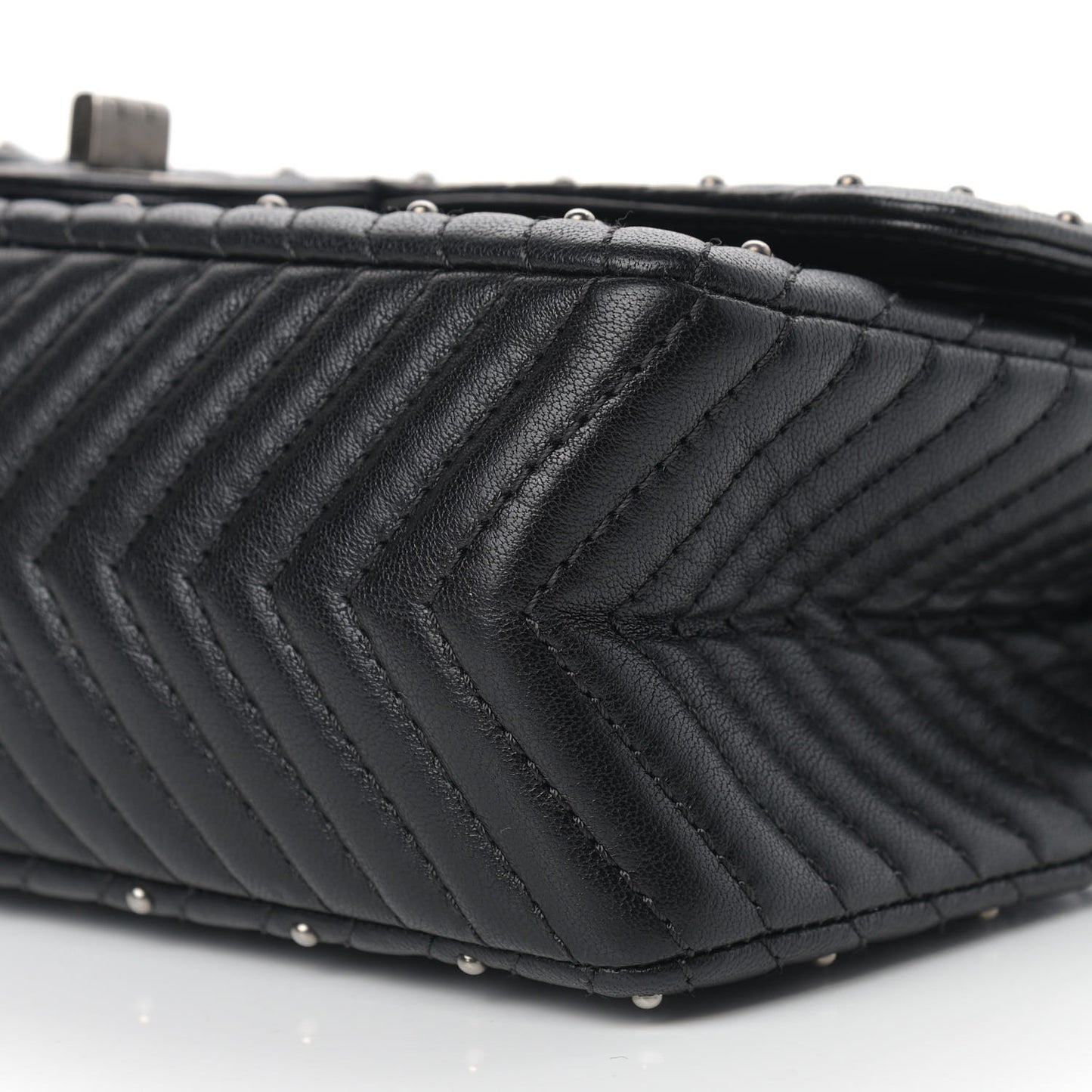 Sheepskin Chevron Quilted Studded 2.55 Reissue 225 Flap Black