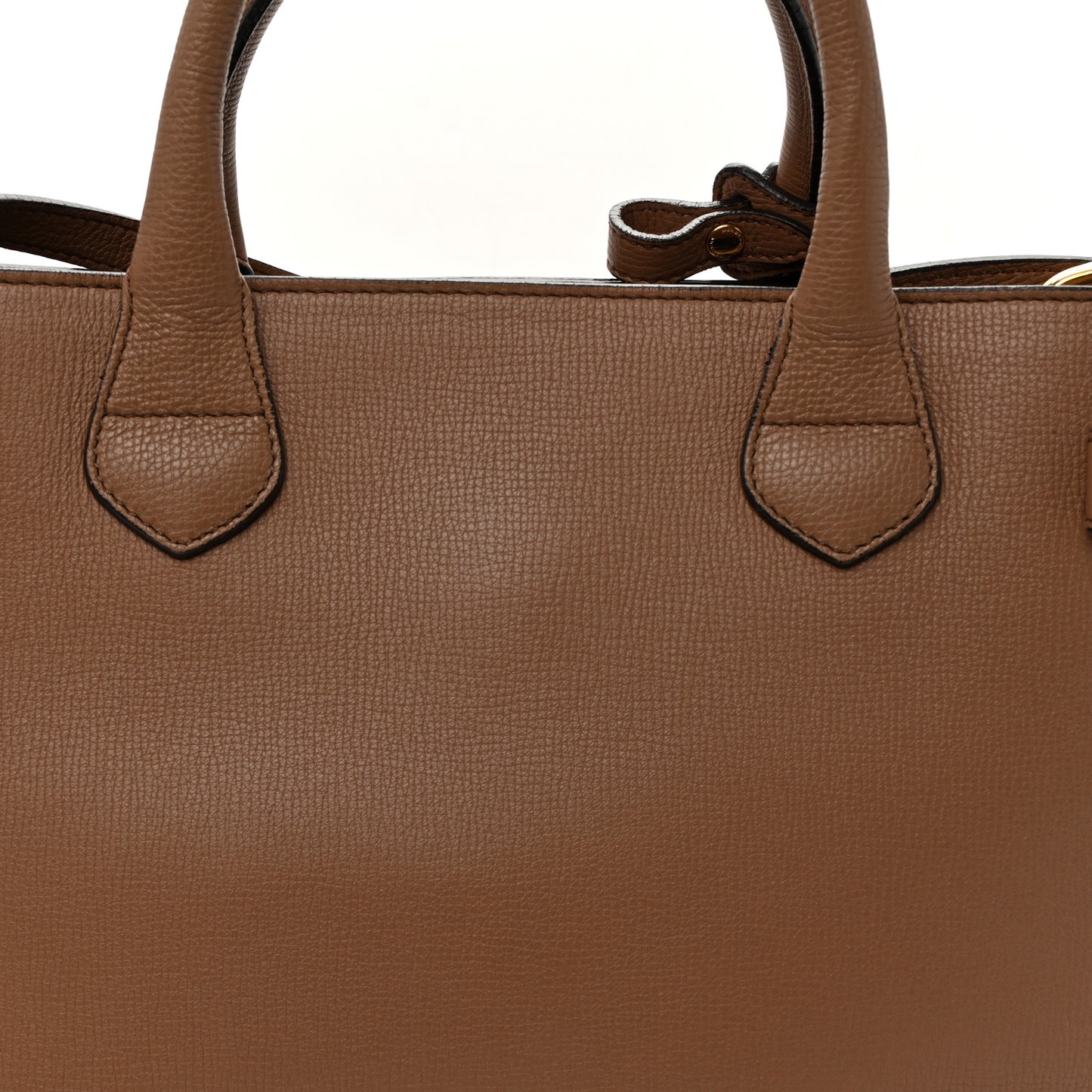 Grainy Calfskin House Check Medium Banner Tote Dark Sand