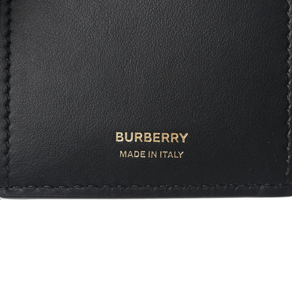 Burberry Grained Calfskin TB Compact Wallet Black 7 of 8