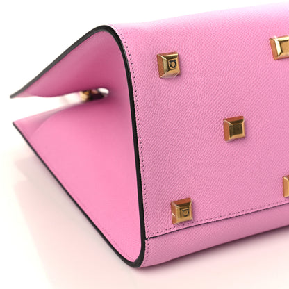 Salvatore Ferragamo Hammered Calfskin Medium The Studio Box Bag Flamingo 7 of 9