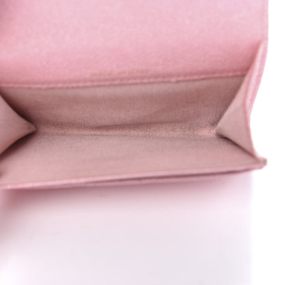 Chanel Iridescent Caviar Quilted Flap Card Holder Rose Pink 5 of 13