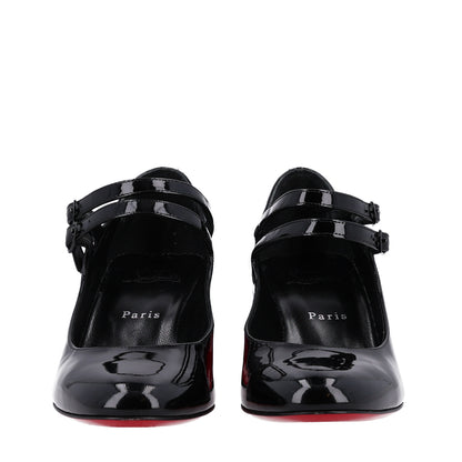 Christian Louboutin Patent Miss Jane Mary Janes 55 Pumps 37.5 Black 3 of 10