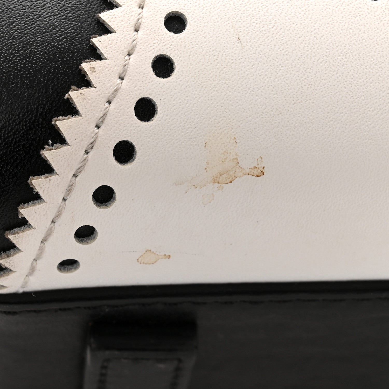 Givenchy Calfskin Brogue Small Antigona Black White 13 of 14