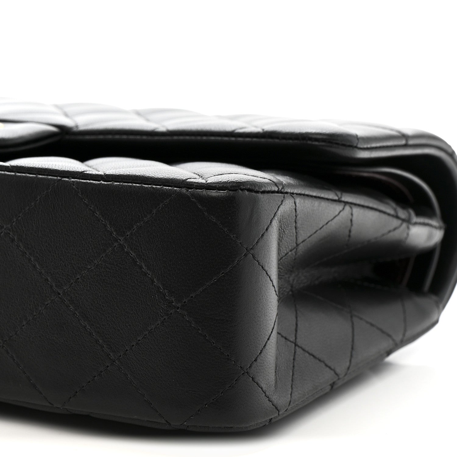 Chanel Lambskin Quilted Medium Double Flap Black 10 of 14