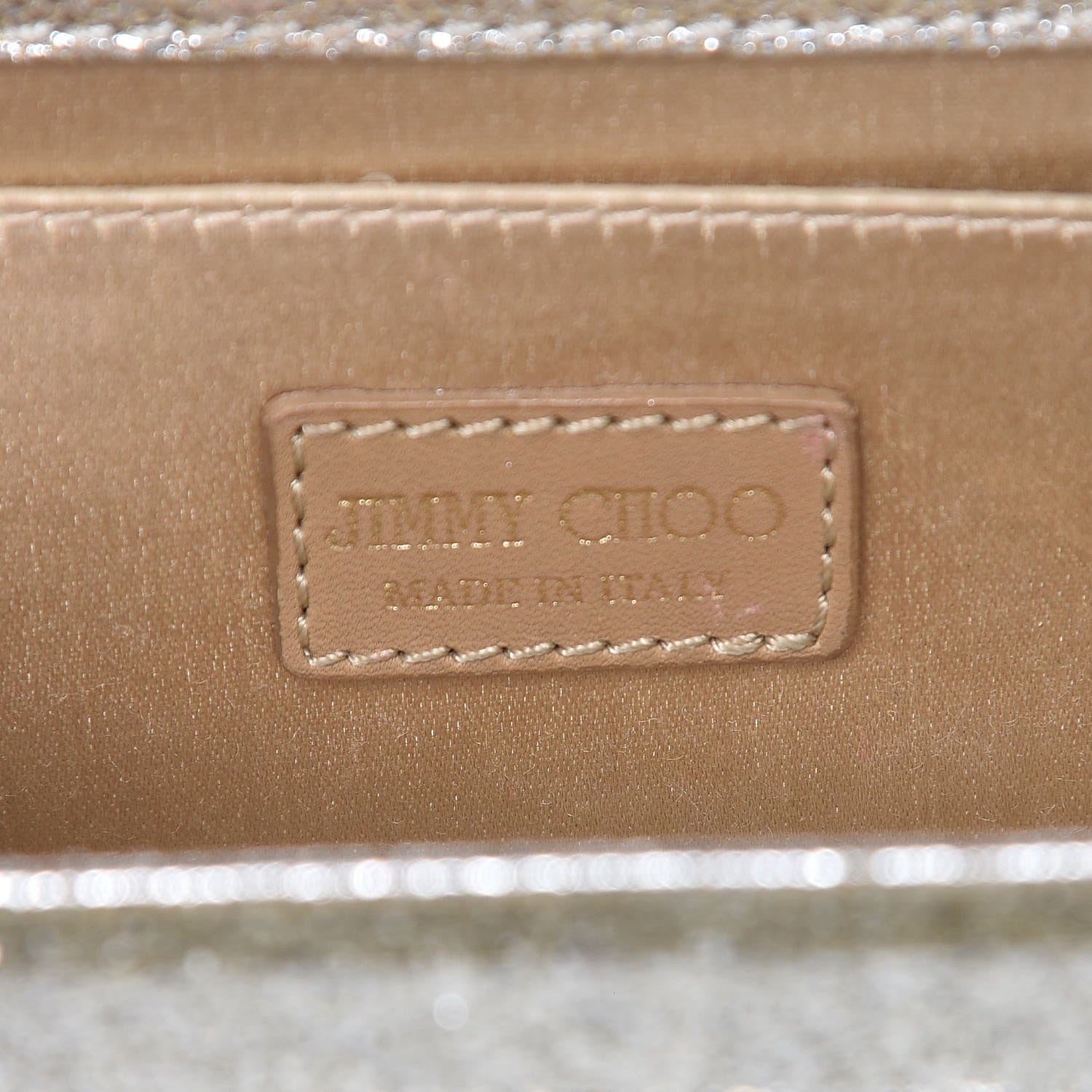 Jimmy Choo Acrylic Glitter Sweetie Clutch Champagne 6 of 11
