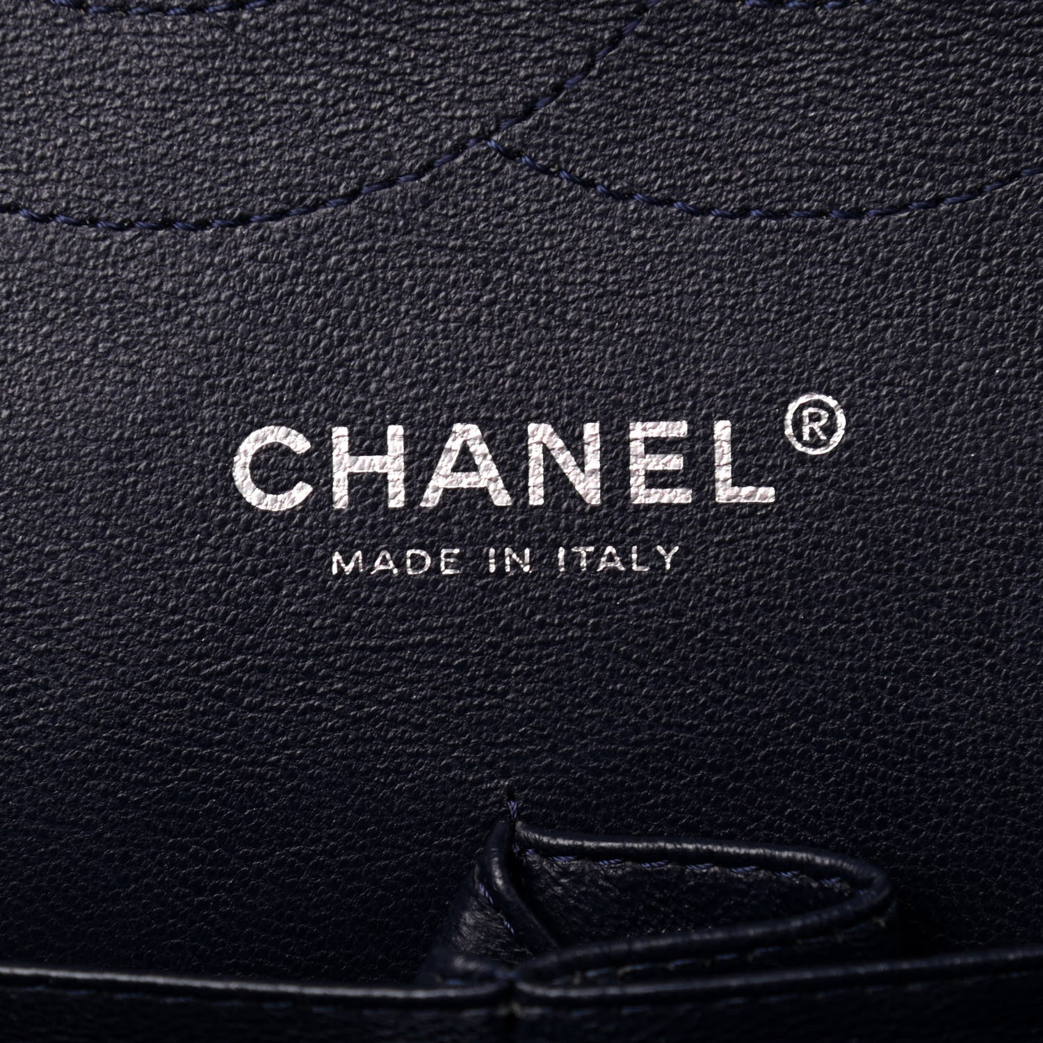 Chanel Caviar Quilted Jumbo Double Flap Navy Blue 6 of 12