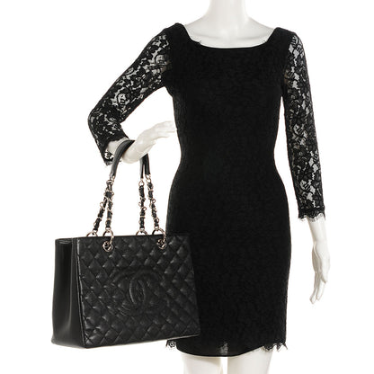 Chanel Caviar Quilted Grand Shopping Tote GST Black 2 of 7