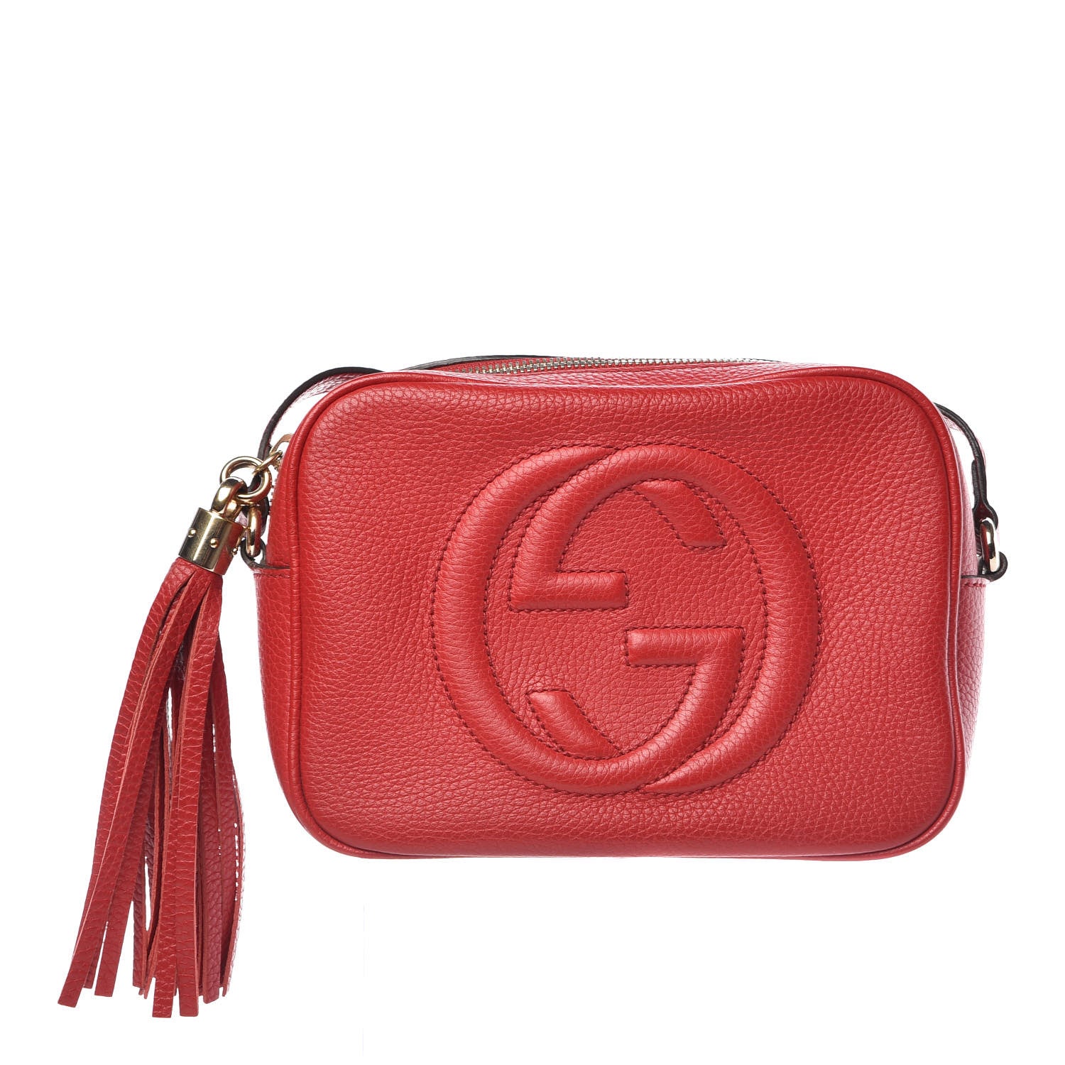 Gucci Pebbled Calfskin Small Soho Disco Bag Tabasco Red 1 of 10