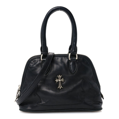 Chrome Hearts Calfskin Cross Embellished Slouchy Mo Black 1 of 9