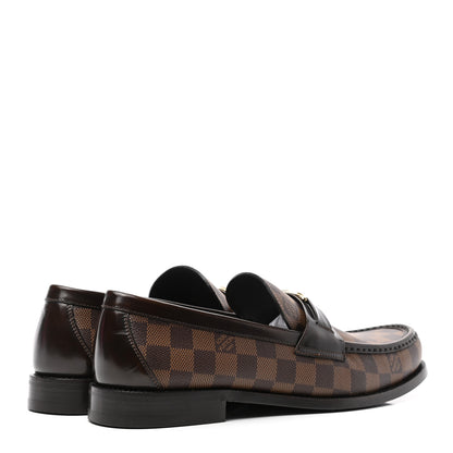 Louis Vuitton Damier Ebene Calfskin Mens Major Loafers 10 5 of 9