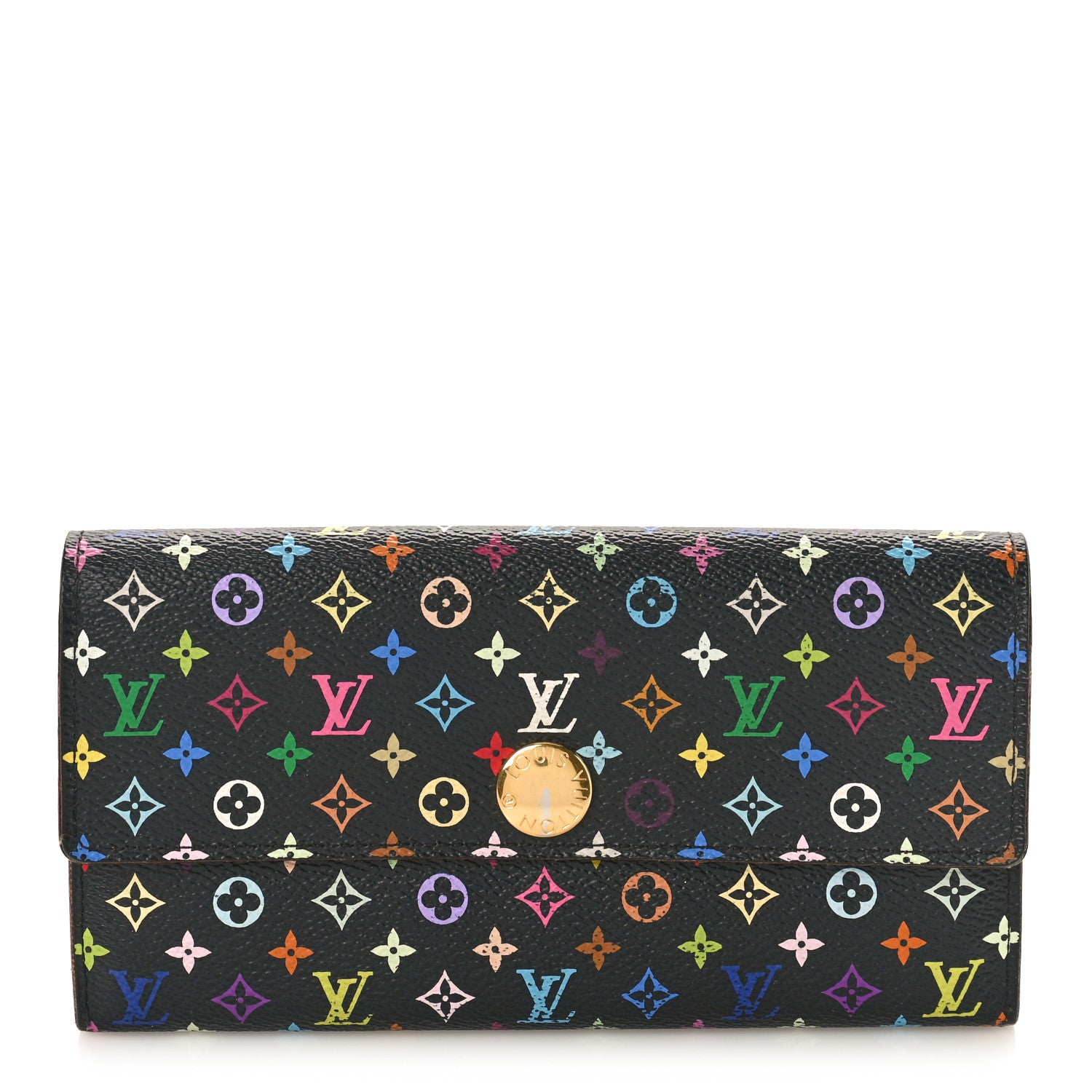 Louis Vuitton Monogram Multicolor Sarah Wallet Black Grenade 1 of 11