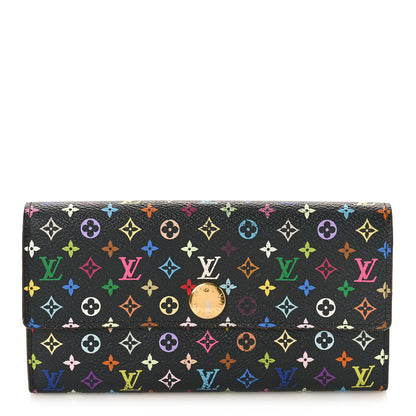 Louis Vuitton Monogram Multicolor Sarah Wallet Black Grenade 1 of 11