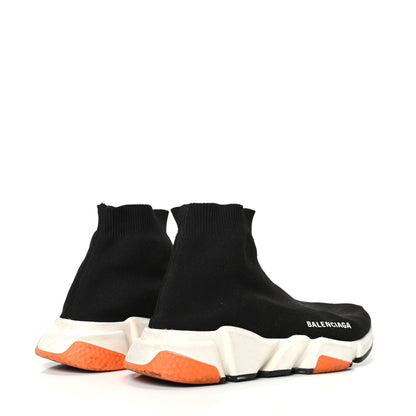 Balenciaga Neoprene Knit Womens Speed Sneakers 38 Black Orange 4 of 9