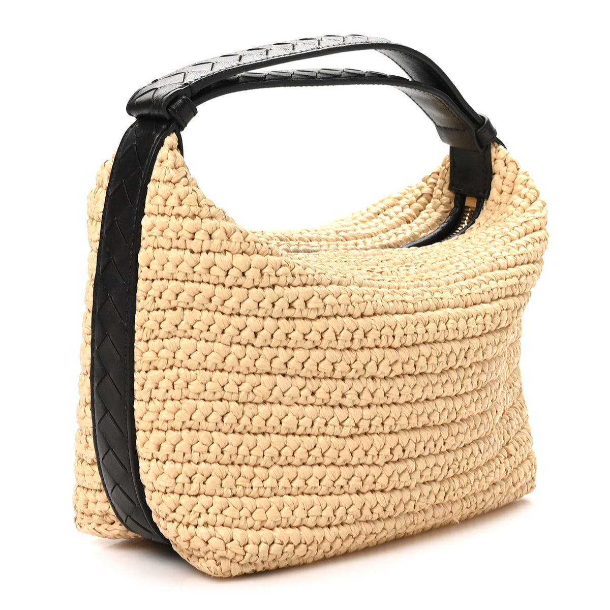 Bottega Veneta Raffia Woven Nappa Intrecciato Mini Wallace Natural Fondant 3 of 10