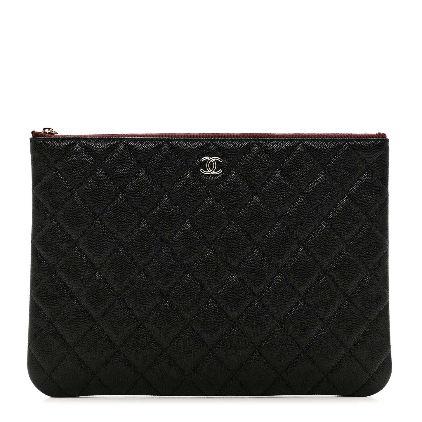 Caviar Quilted Medium Cosmetic Case Black