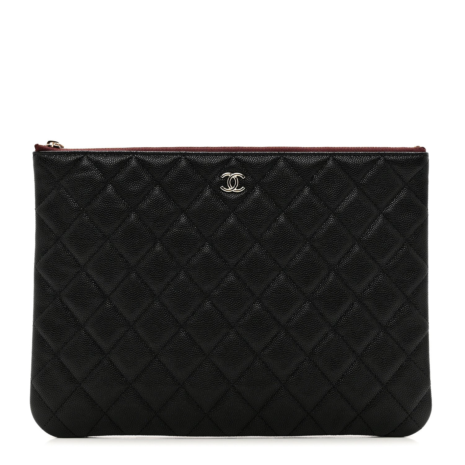Chanel Caviar Quilted Medium Cosmetic Case Black 1 of 8