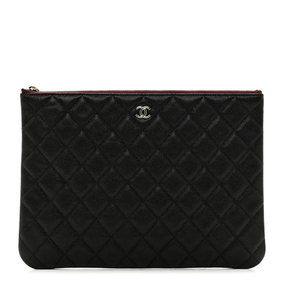 Chanel Caviar Quilted Medium Cosmetic Case Black 1 of 8