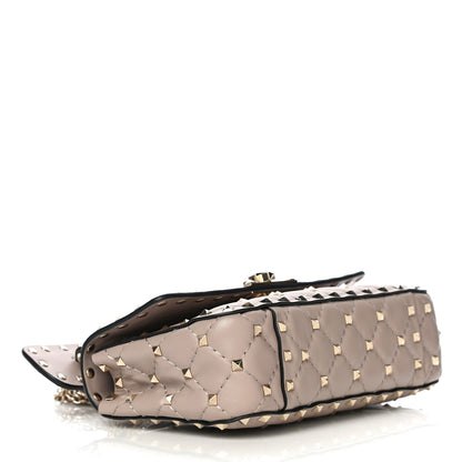 Valentino Garavani Nappa Small Rockstud Spike Shoulder Bag Poudre 4 of 10