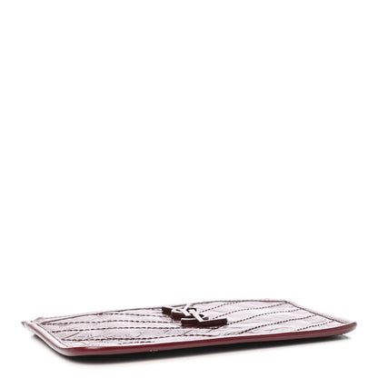 Saint Laurent Crinkled Calfskin Matelasse Niki Bill Pouch Rouge Legion 4 of 7
