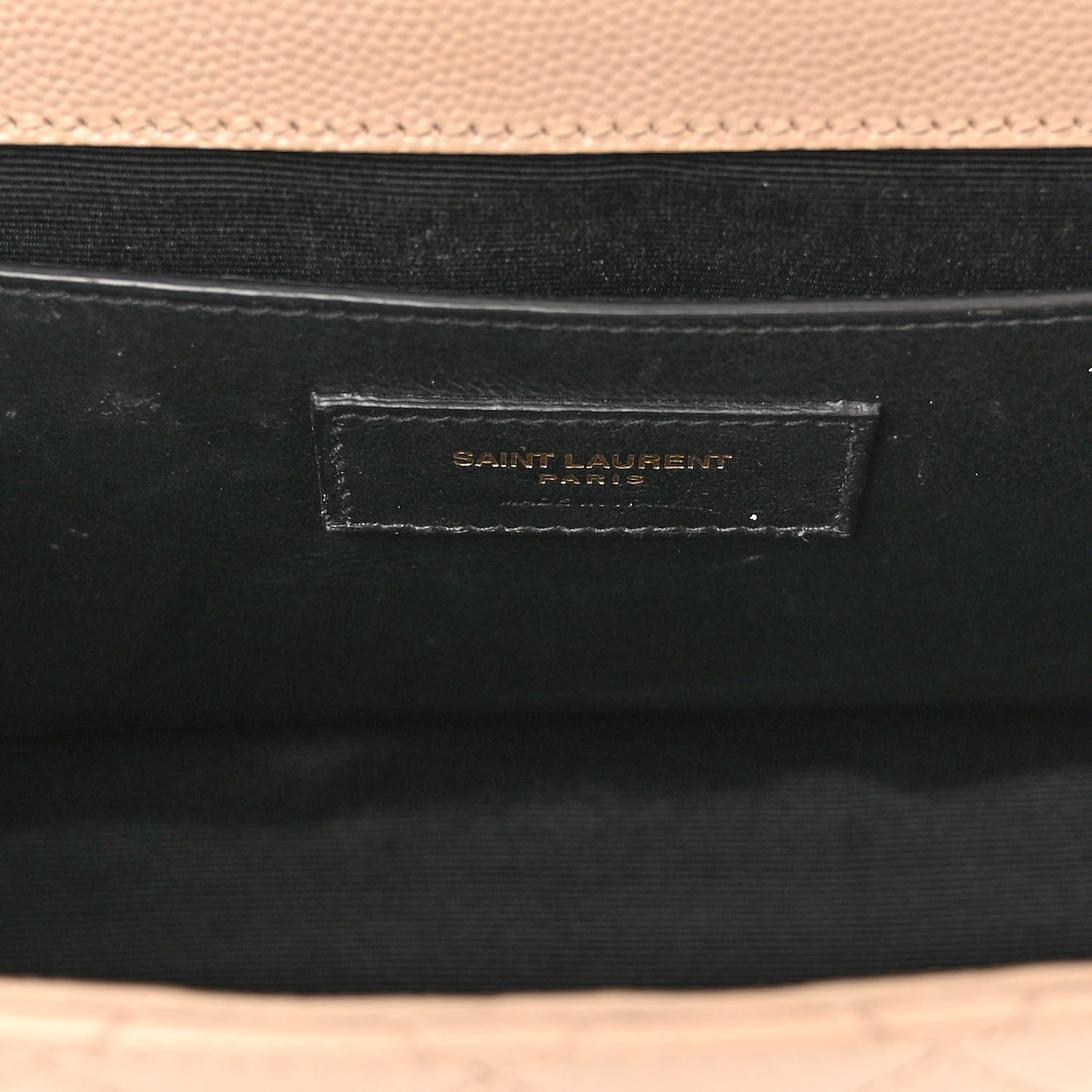 Grain De Poudre Textured Mixed Matelasse Medium Triquilt Monogram Satchel Dark Beige