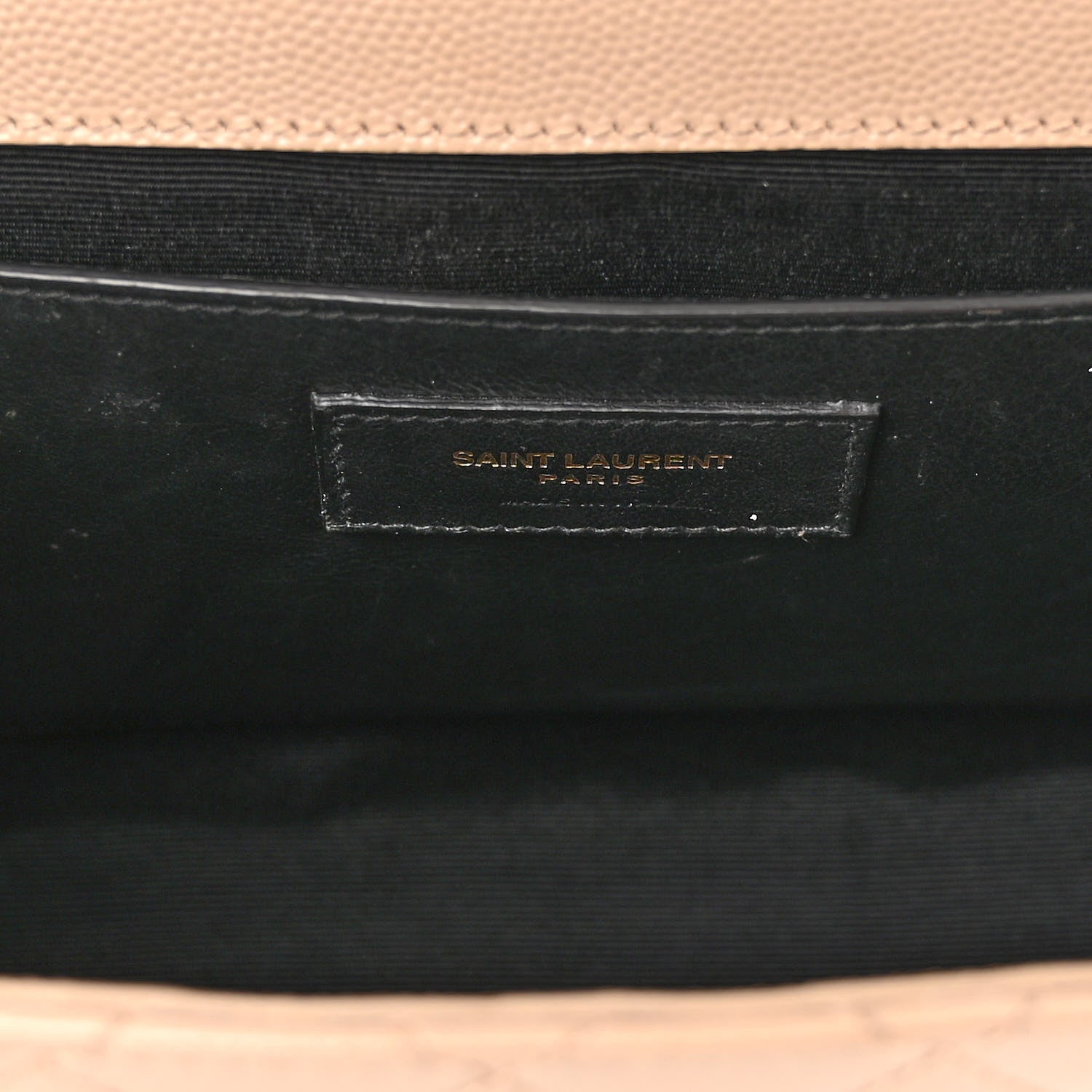 Saint Laurent Grain De Poudre Textured Mixed Matelasse Medium Triquilt Monogram Satchel Dark Beige 6 of 12