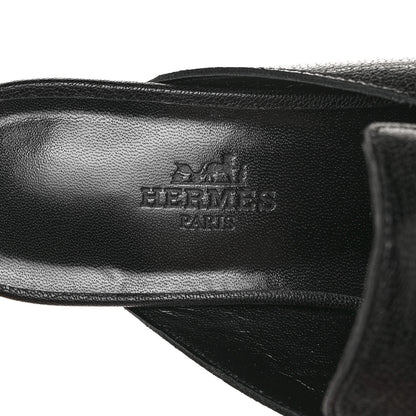 Hermes Goatskin Vincennes Mules 35.5 Black 7 of 8
