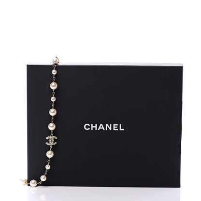 Chanel Graduated Pearl CC Long Necklace Gold 6 of 6