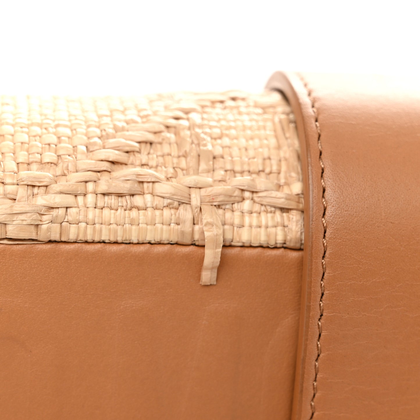 Raffia Calfskin 30 Montaigne Flap Bag Beige