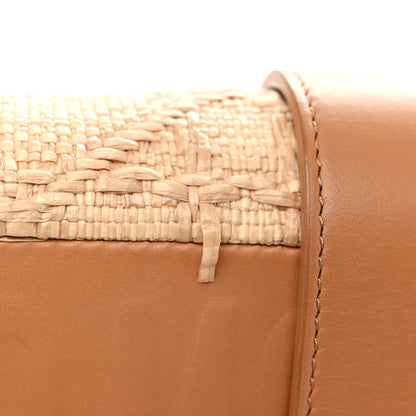 Christian Dior Raffia Calfskin 30 Montaigne Flap Bag Beige 11 of 11