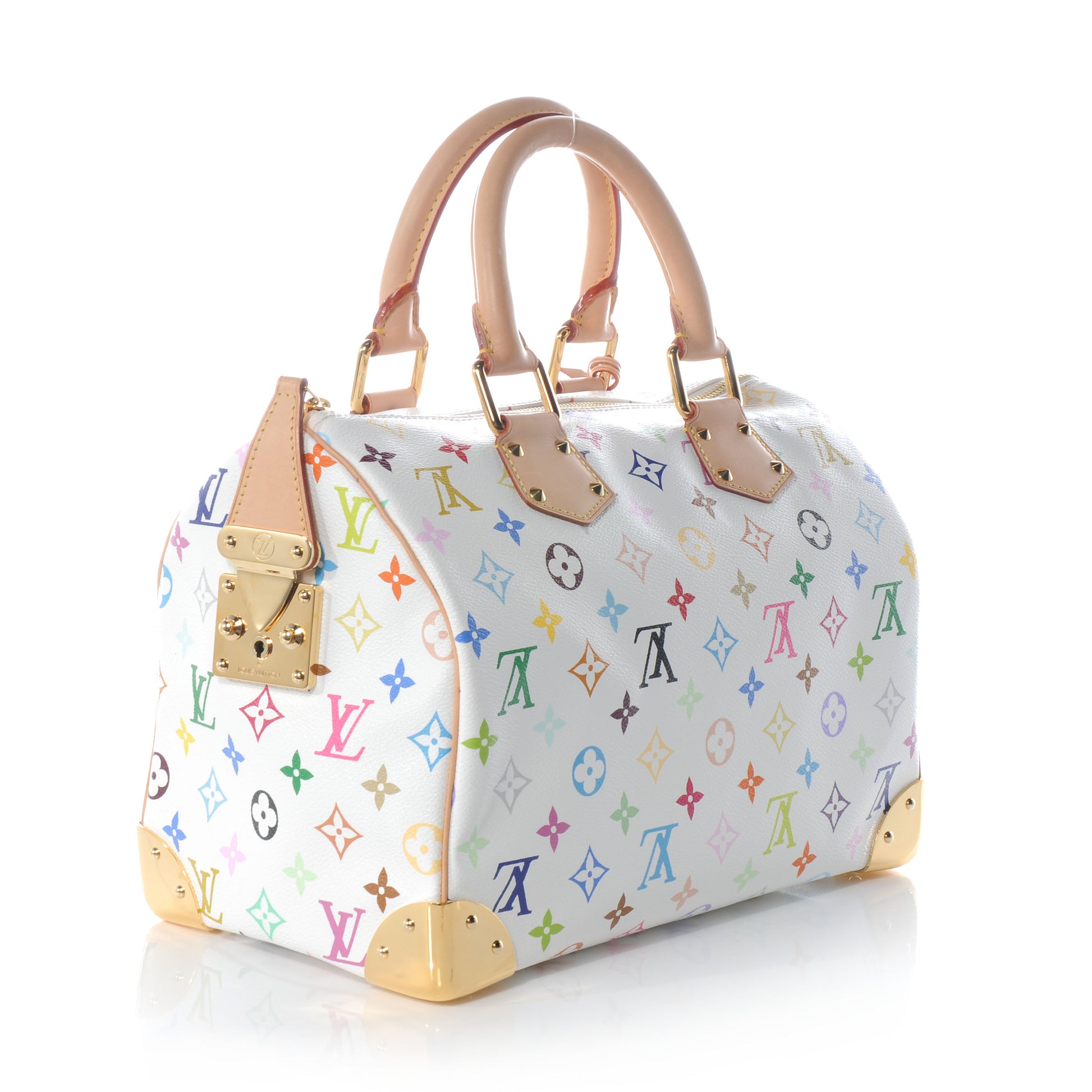 Louis Vuitton Monogram Multicolor Speedy 30 White 3 of 8