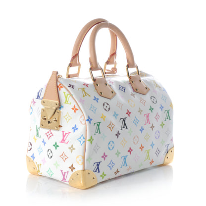 Louis Vuitton Monogram Multicolor Speedy 30 White 3 of 8