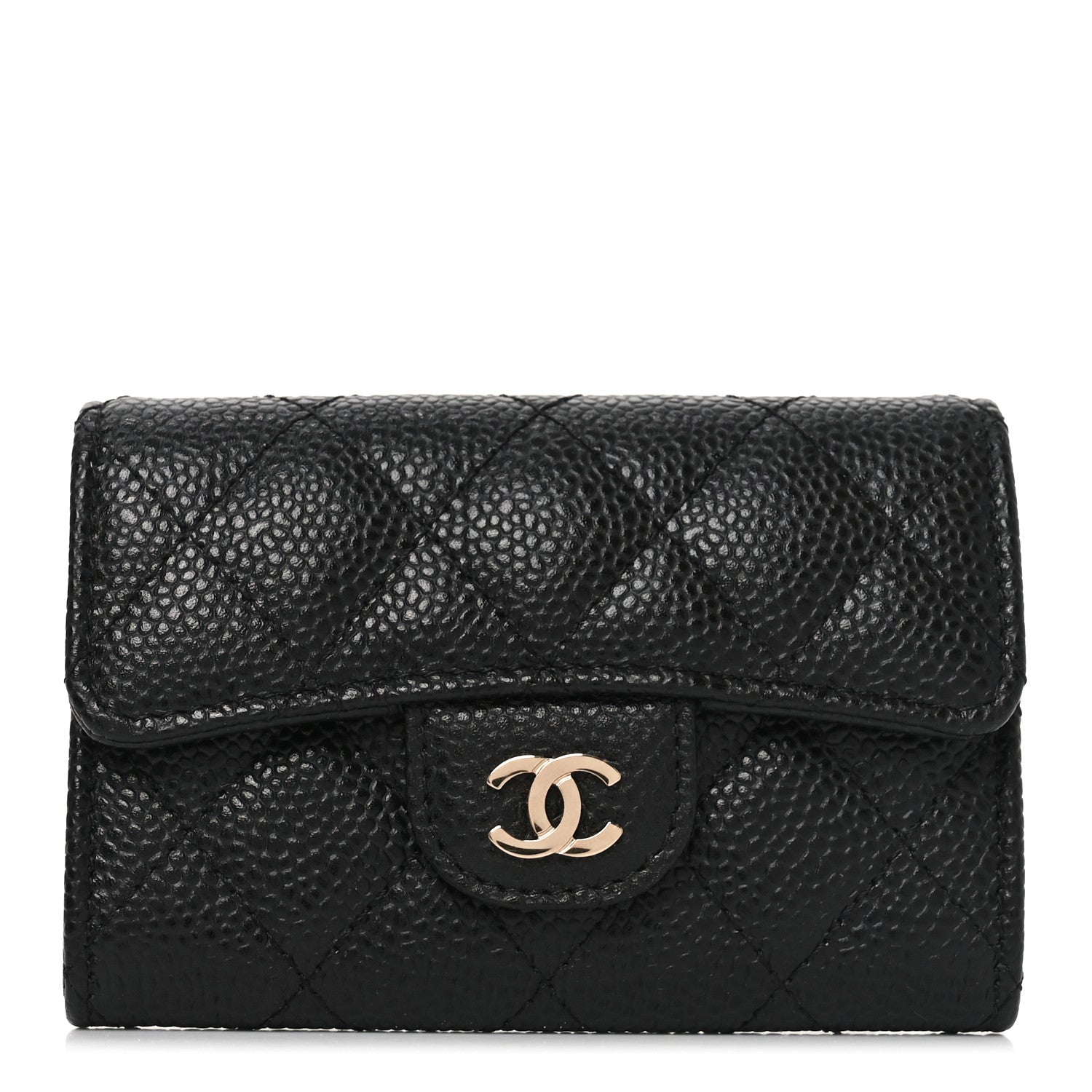 Chanel Caviar Quilted Flap Card Holder Black 1 of 9