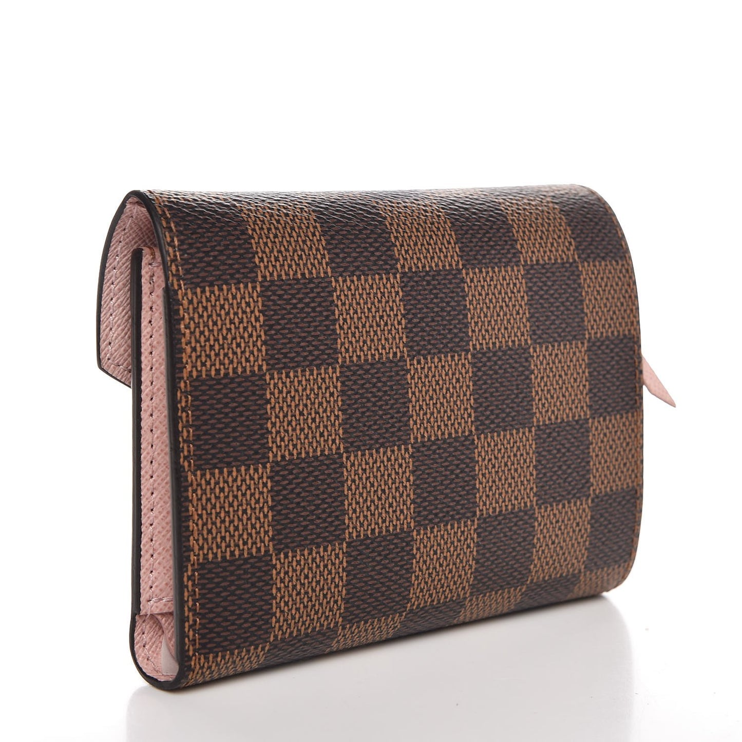Damier Ebene Victorine Wallet Rose Ballerine