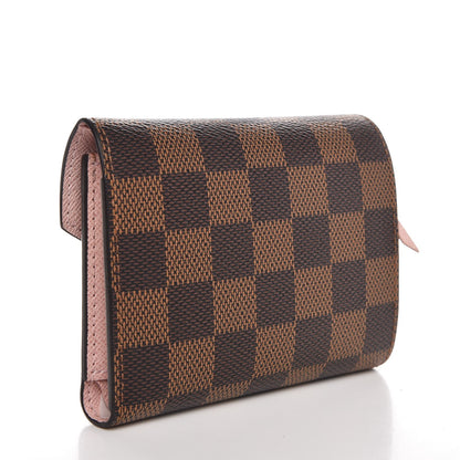Louis Vuitton Damier Ebene Victorine Wallet Rose Ballerine 3 of 8