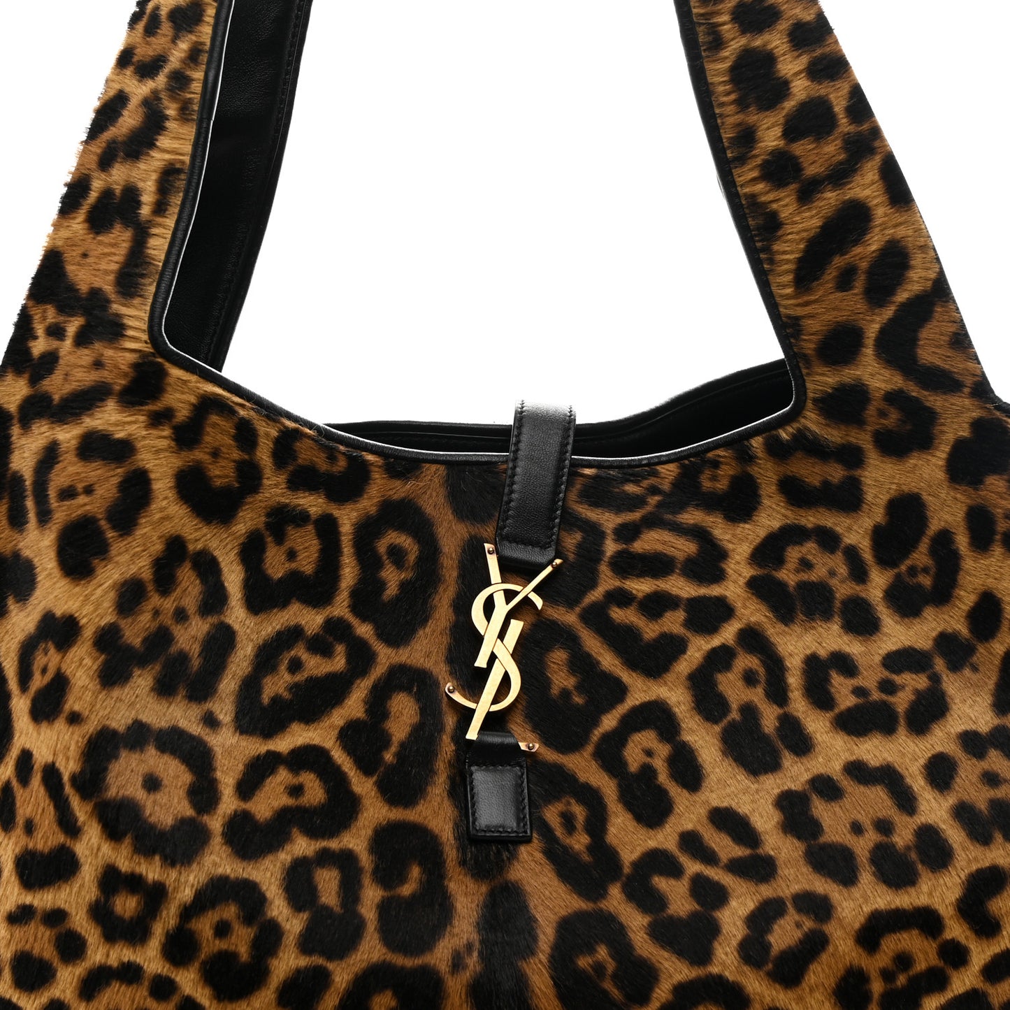 Pony Hair Nappa Leopard Print Le 5 A 7 Bea Tote Earth Black
