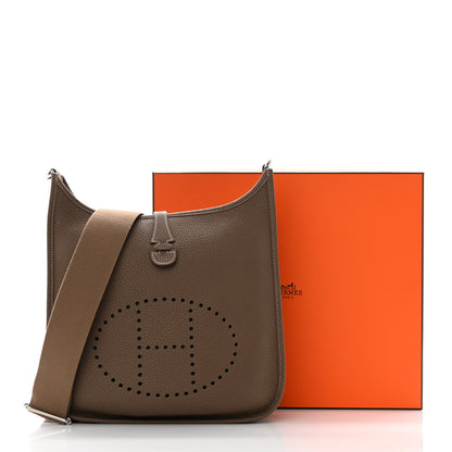 Hermes Taurillon Clemence Evelyne III PM Etoupe 13 of 13