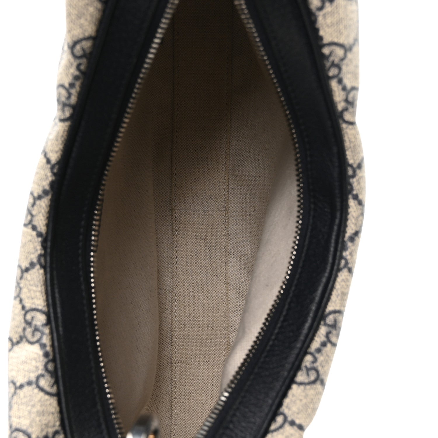 Gucci GG Supreme Monogram Textured Calfskin Web Large Attache Shoulder Bag Beige Blue 5 of 10