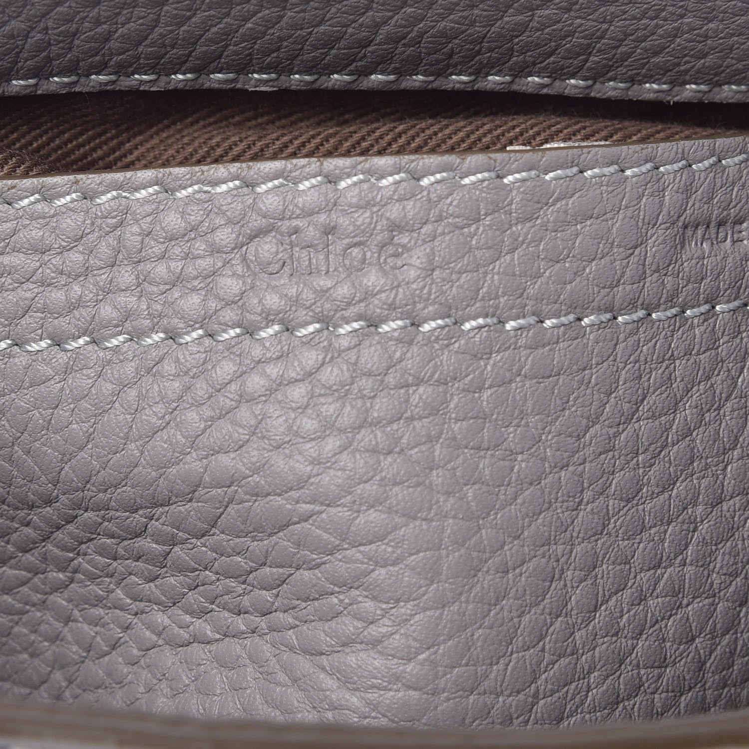 Chloe Calfskin Mini Marcie Round Crossbody Bag Cashmere Grey 8 of 8