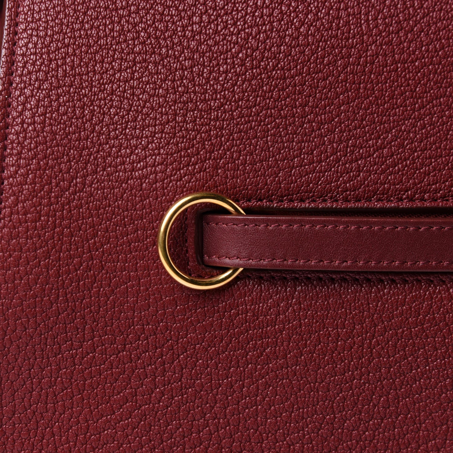 Celine Goatskin Smooth Calfskin Small Ring Bag Dark Ruby 6 of 13