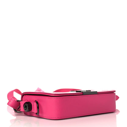 Off-White Saffiano Striped Mini Diag Binder Clip Bag Pink White 3 of 9