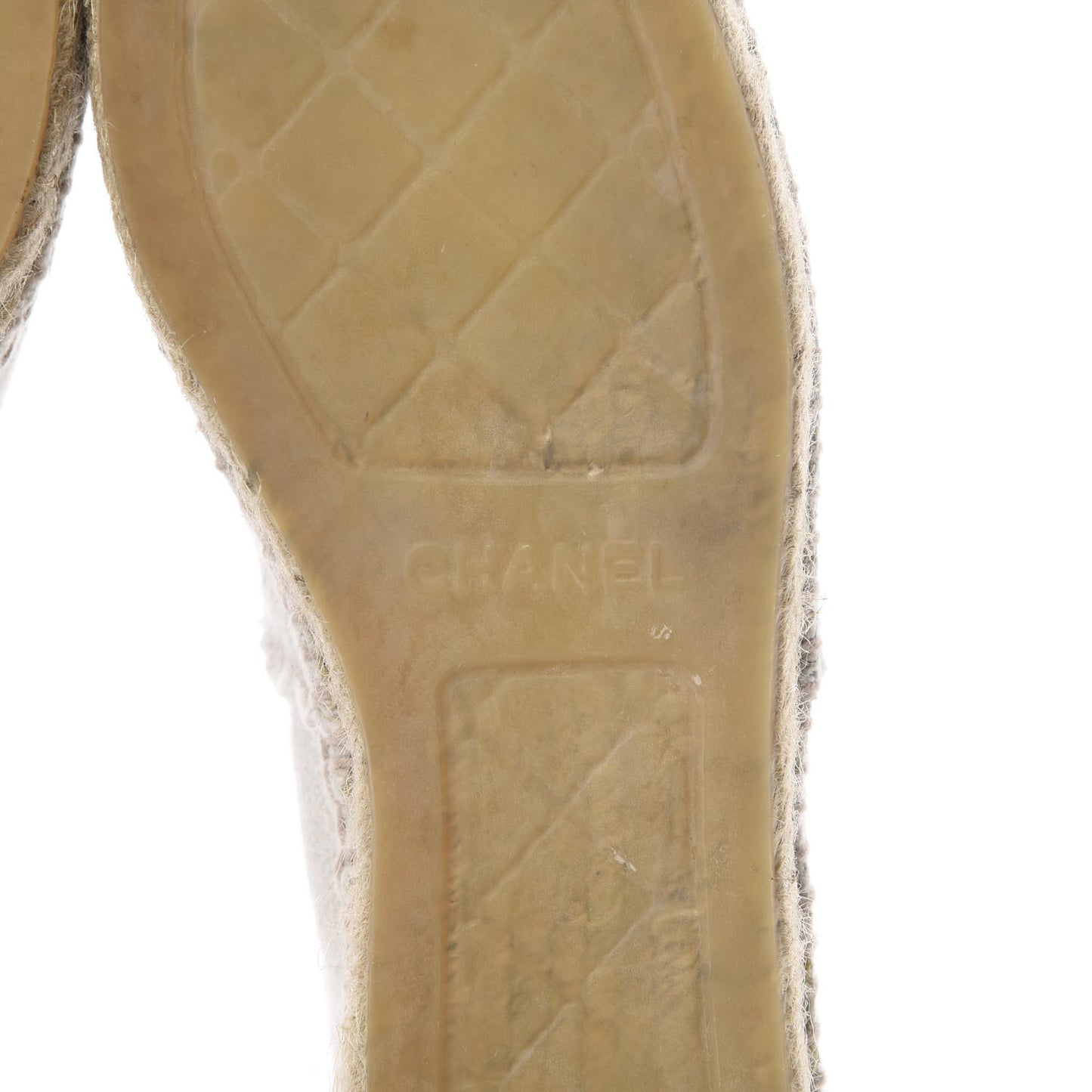 Linen CC Espadrilles 38 Beige Black