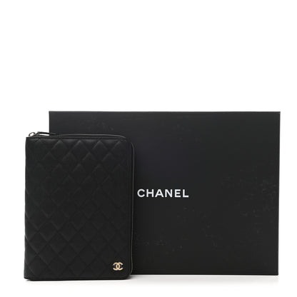 Chanel Caviar Quilted Zip Around Notebook Agenda Cover Black 9 of 9