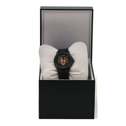 Gucci PVD Stainless Steel Rubber 38mm G-Timeless Angry Cat Quartz Watch Black 5 of 5