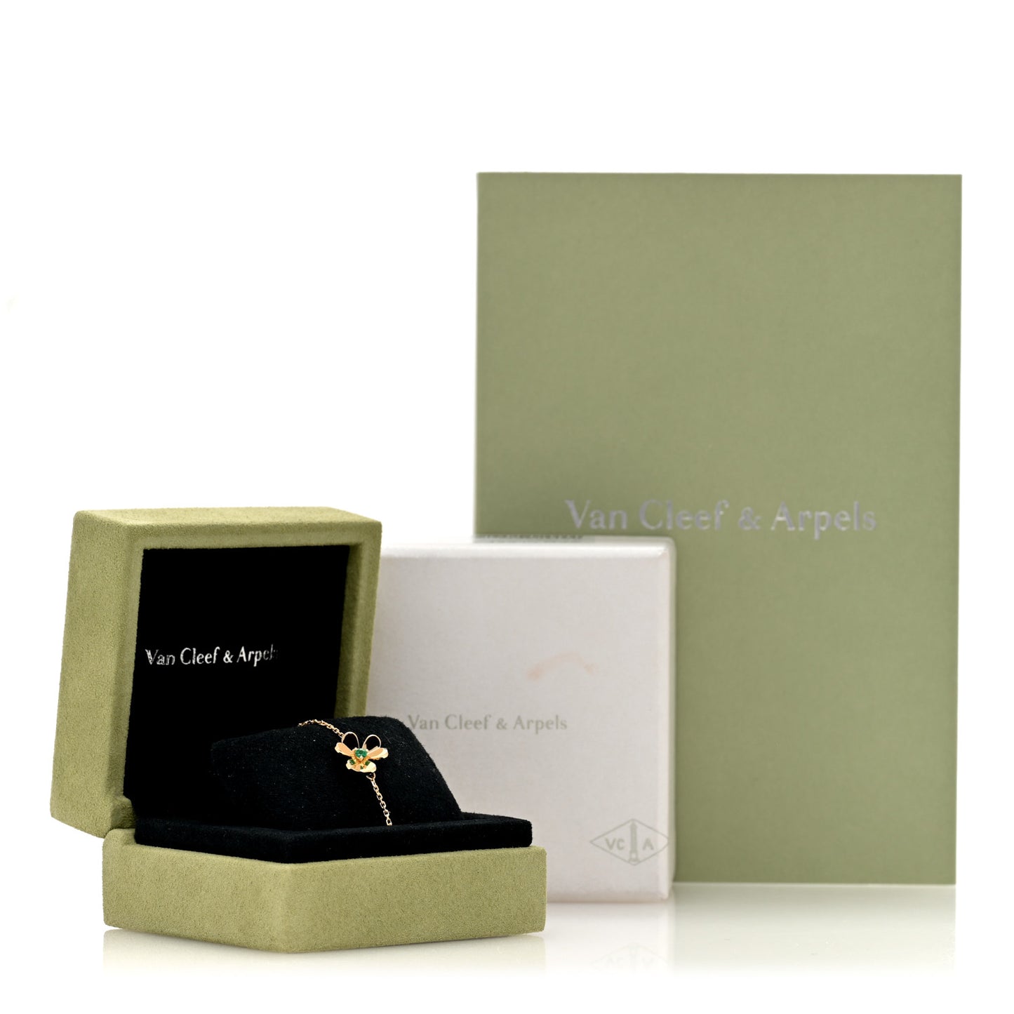 18K Yellow Gold Emerald Mini Frivole Bracelet