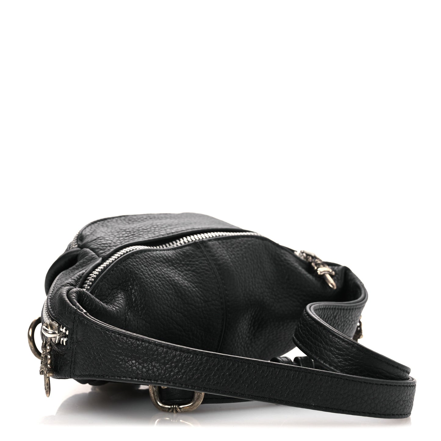 Grained Calfskin Mini Snat Pack Gunslinger Waist Bag Black