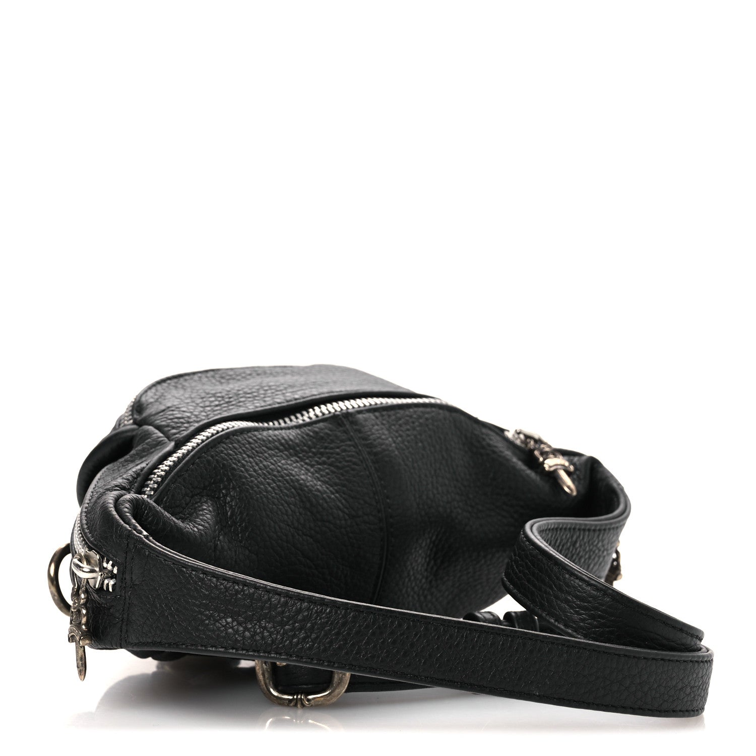 Chrome Hearts Grained Calfskin Mini Snat Pack Gunslinger Waist Bag Black 2 of 13