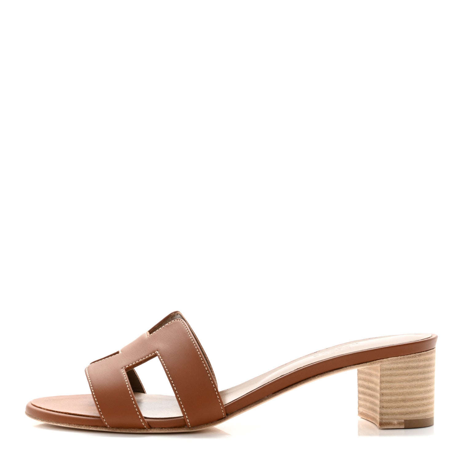 Hermes Calfskin Oasis Sandals 40.5 Gold 1 of 7