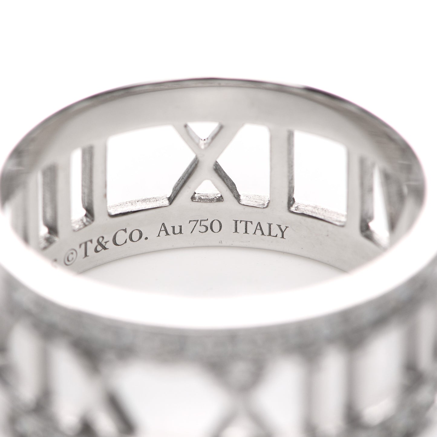 18K White Gold Diamond Wide Atlas Open Ring 57 8