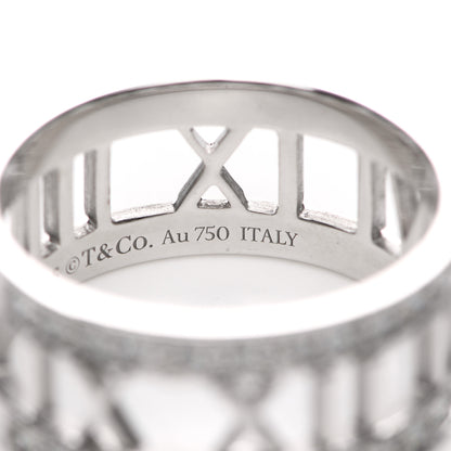 Tiffany 18K White Gold Diamond Wide Atlas Open Ring 57 8 5 of 6